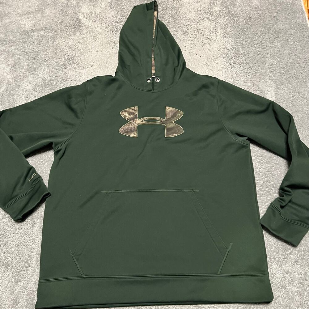 Under Armour Storm Camo Hoodie Mens XL Sweatshirt Green Camouflage